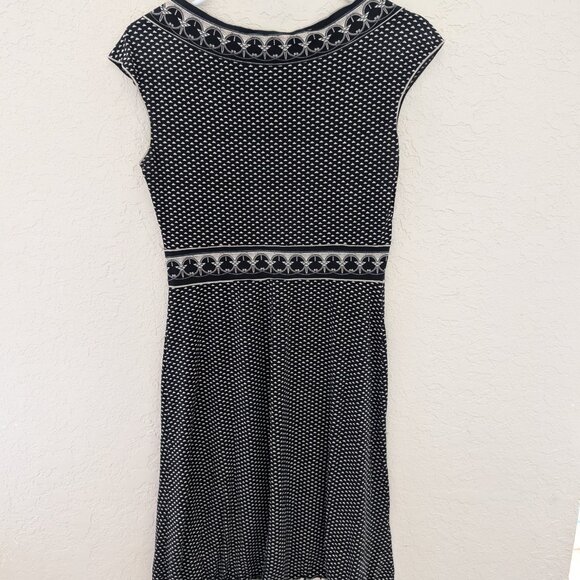 Vintage Max Studio Made in USA Skater Mini Dress 90s Ruched V Neck Size S - Picture 6 of 7